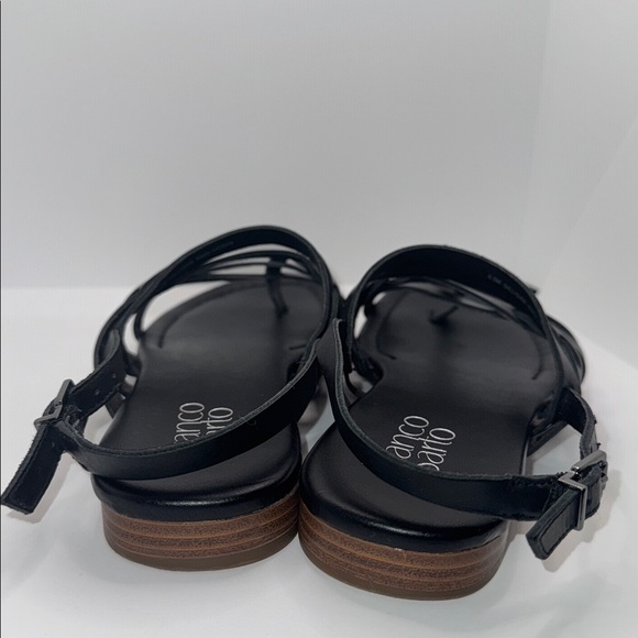 Franco Sarto Gilligan Black Strappy Leather Sandals Women’s 6.5 - Picture 5 of 9